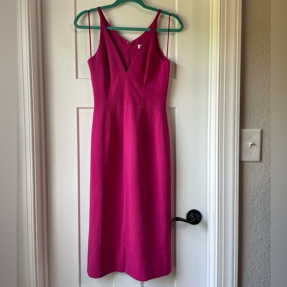 NWOT Dress the Population Iris Midi Dress in Bright Fuschia Size XS - Picture 2 of 8